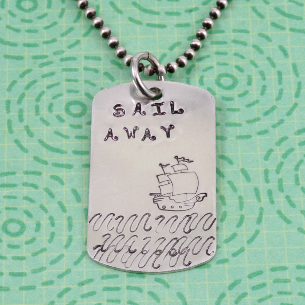 Metal Stamping Tools Pirate Ship Metal Design Stamp, 10.5mm - Beaducation Original